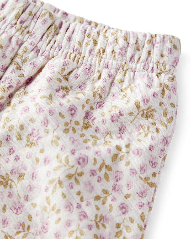 Baby 2-Piece Cardigan & Pants Set Made with Organic Cotton in Botanic Muse Print, image 2 of 4 slides