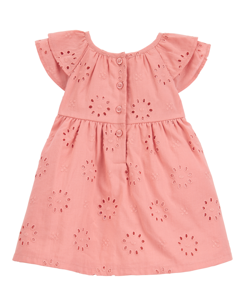 B&eacute;b&eacute; Robe ajour&eacute;e en coton - Rose, image 2 sur 4 diapositives