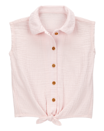Toddler Solid Sleeveless Fashion Top - Pink, 