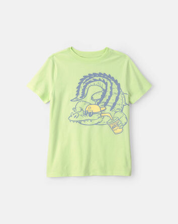 Boys Alligator Graphic Tee - Green, 