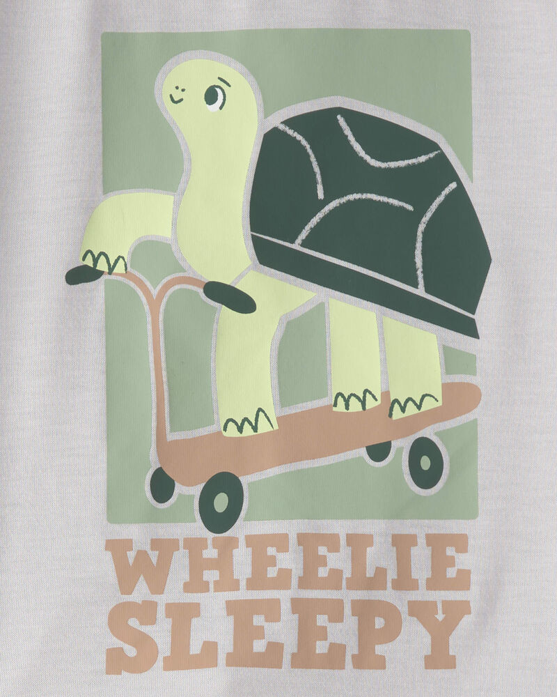 Tout-petit gar&ccedil;on - Pyjama ample 2 pi&egrave;ces &agrave; motif de tortue - Gris/Vert, image 2 sur 2 diapositives