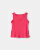 Girls Rib Tank Top - Orange, image 1 of 3 slides