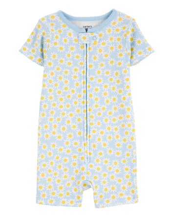 Toddler Daisy Floral Snug Fit Cotton Blend 1-Piece Pyjamas, 