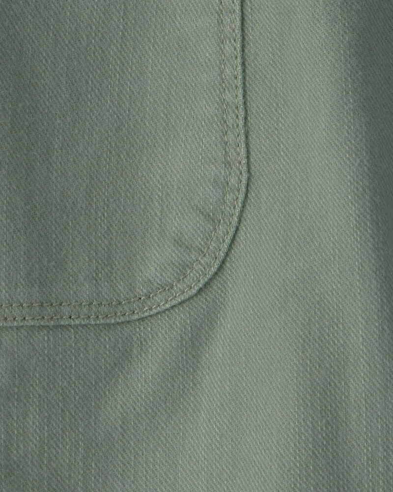 Boys Twill Shorts - Green, image 3 of 4 slides