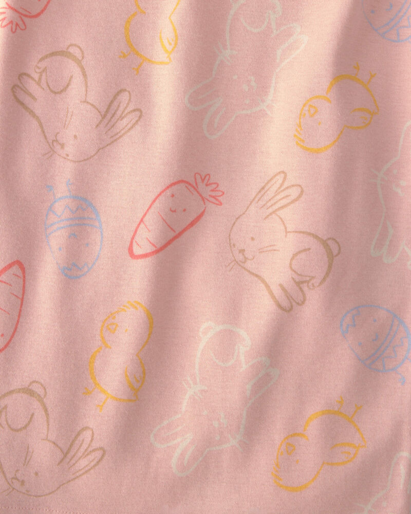 Baby Girl Easter Bunny 100% Cotton Snug Fit 2-Piece Pyjama Set - Pink, image 3 of 4 slides