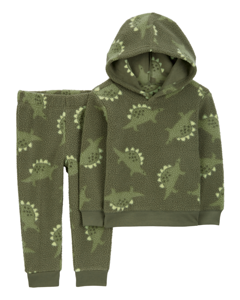 Green Toddler 2 Piece Dinosaur Fleece Hoodie Pant Set Carter s Oshkosh Canada