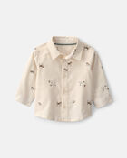 Baby Boy 2-Piece Twill Long-Sleeve Overall Set - Brown, image 5 of 8 slides