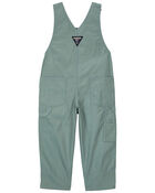 Toddler Plaid Lined Lightweight Canvas Overalls, image 2 of 4 slides