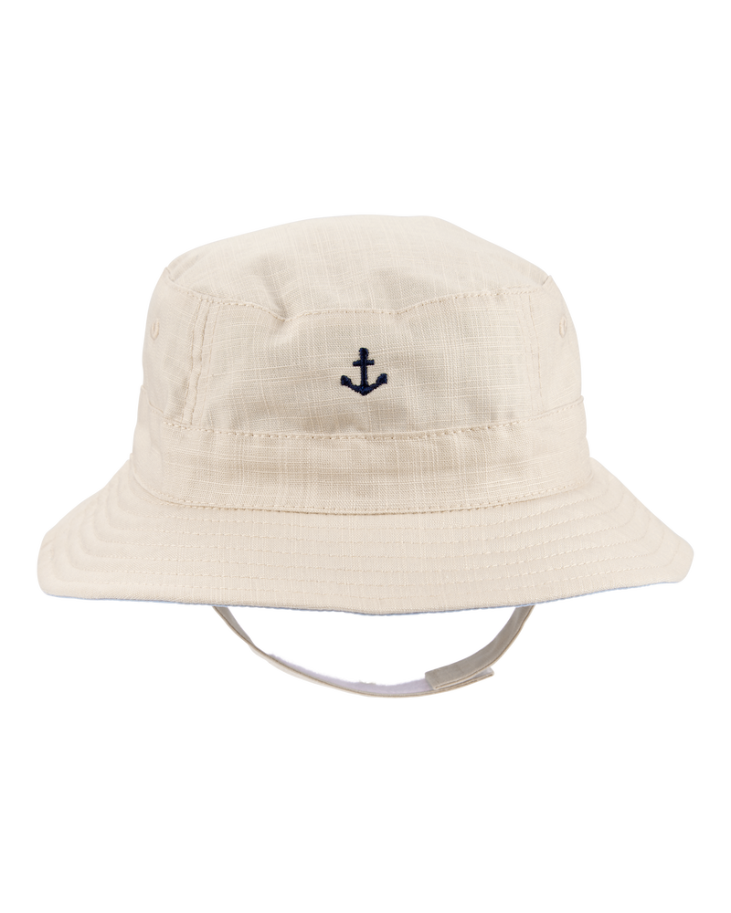 Baby Anchor Bucket Hat - Tan, image 1 of 2 slides