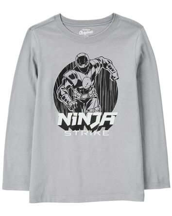 T-shirt en jersey à imprimé de ninja, 