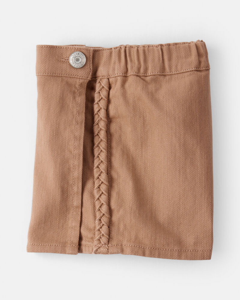 Tout-petit fille - Jupe-short 100% coton - Marron, image 7 sur 7 diapositives