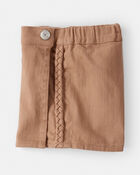 Tout-petit fille - Jupe-short 100% coton - Marron, image 7 sur 7 diapositives
