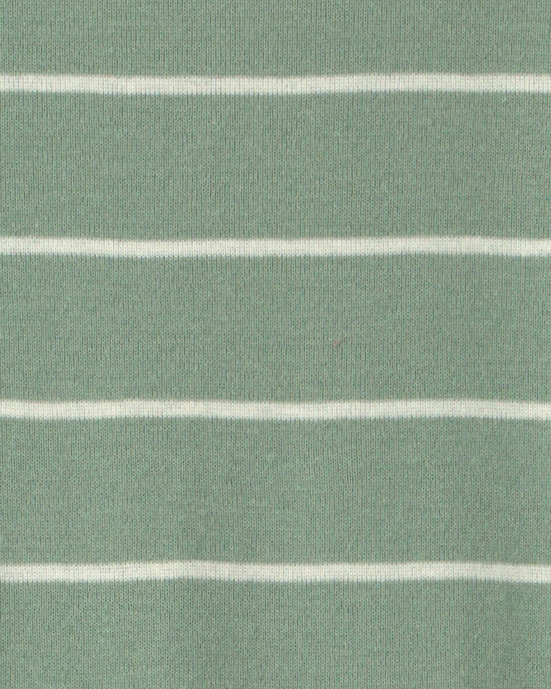 B&eacute;b&eacute; gar&ccedil;on - Pyjama ajust&eacute; 1 pi&egrave;ce en 100&nbsp;% coton &agrave; fermeture &agrave; glissi&egrave;re double sens et pieds &agrave; motif rayures et dinosaure &ndash; Vert, image 5 sur 5 diapositives