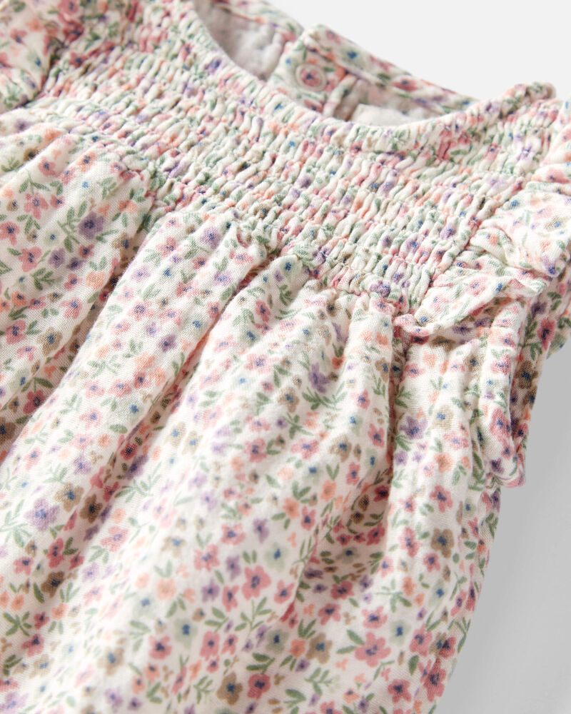 Baby Organic Cotton Gauze Jumpsuit, image 2 of 4 slides
