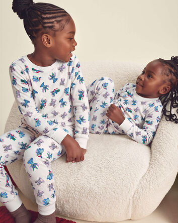 Tout-petit - Pyjama ajust&eacute; 2 pi&egrave;ces en 100 % coton &agrave; motif Stitch pour No&euml;l &ndash; Ivoire, 