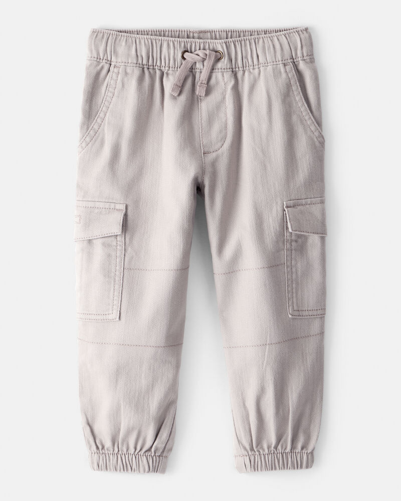 Toddler Boy Cotton Fashion Cargo Pants - Grey, image 1 of 5 slides