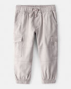 Toddler Boy Cotton Fashion Cargo Pants - Grey, image 1 of 5 slides