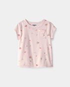 B&eacute;b&eacute; fille - Haut &agrave; motif floral - Rose, image 1 sur 3 diapositives