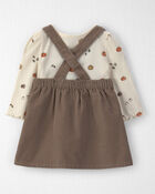 Baby Girl 2-Piece Organic Cotton Corduroy Jumper Set, image 2 of 7 slides