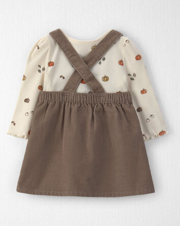 Baby Girl 2-Piece Organic Cotton Corduroy Jumper Set, 