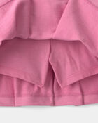 Girls French Terry Smocked Skort - Pink, image 2 of 4 slides