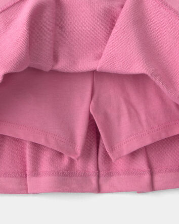 Girls French Terry Smocked Skort - Pink, 