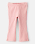 Baby Girl Cotton Flare Active Pants - Pink, image 1 of 4 slides