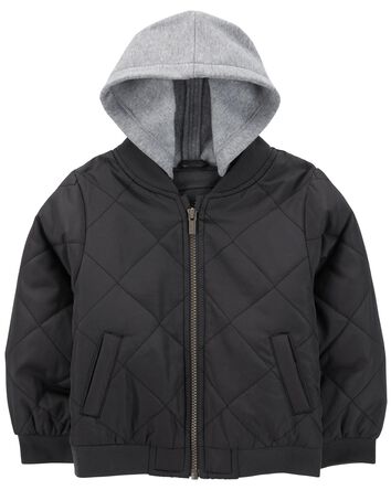 Kid Quilted Fleece Lined Jacket, 