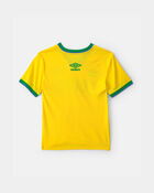 Jeune - Chandail de joueur de soccer Umbro du Br&eacute;sil - Jaune/Vert, image 4 sur 6 diapositives