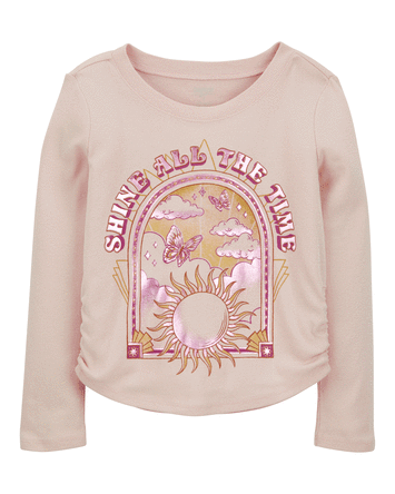 Kid Shine All The Time Long-Sleeve Fashion Top - Pink, 