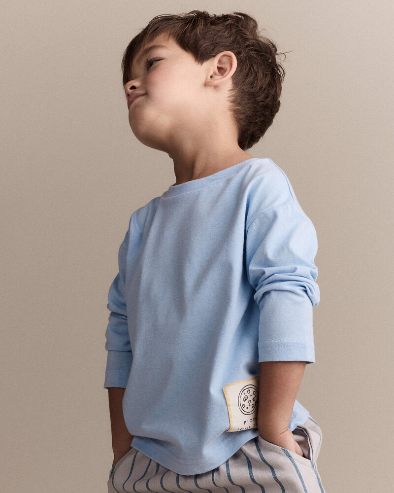 Tout-petit - T-shirt d&eacute;contract&eacute; &agrave; manches longues &laquo;I Feel&raquo; - Bleu, image 1 sur 6 diapositives