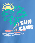 Baby Boy 2-Piece Beach Tropical Long-Sleeve Rashguard Trunk Set - Blue, image 5 of 6 slides