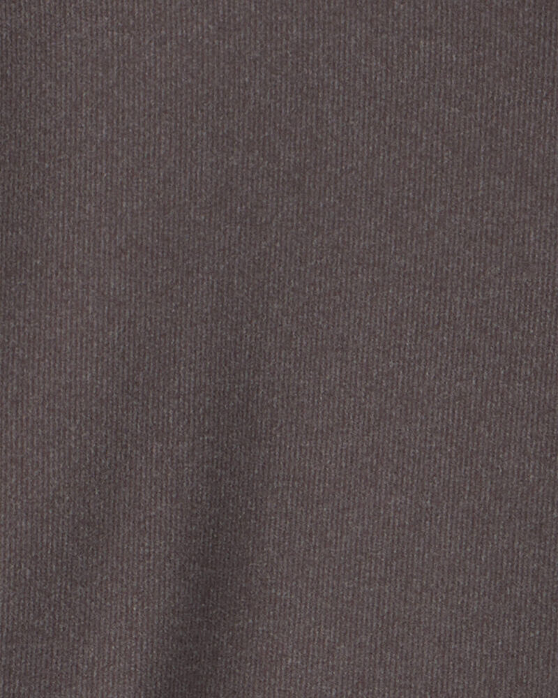 Boys Quarter-Zip Rib Pullover Sweatshirt - Grey, image 2 of 3 slides