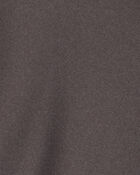 Boys Quarter-Zip Rib Pullover Sweatshirt - Grey, image 2 of 3 slides