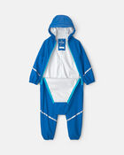 Toddler Boy Kombi Light Weight 1pc Rain Suit - Blue, image 2 of 4 slides