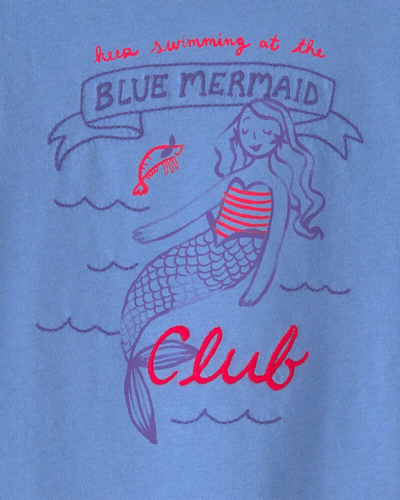 Toddler Girl Mermaid Top - Blue, image 4 of 5 slides
