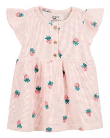Baby Strawberry Thermal Dress, 