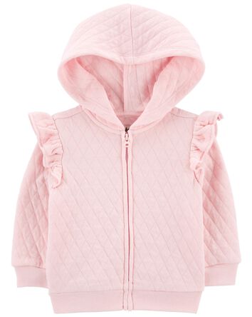 Quilted Double Knit Hooded Jacket, 