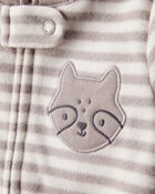 Baby Boy Fox Striped Loose Fit Long-Sleeve Sleeper - Brown, image 2 of 5 slides
