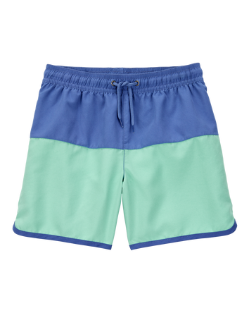 Kid Elastic Waist Swim Trunks, 