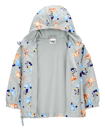 Toddler Bluey Windbreaker Jacket - Grey, 