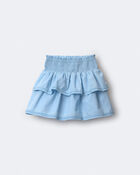 Tout-petit fille - Jupe &agrave; volants et &agrave; smocks - Bleu, image 2 sur 6 diapositives