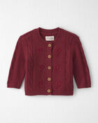 B&eacute;b&eacute; fille - Cardigan en tricot de coton biologique avec broderie, image 1 sur 3 diapositives