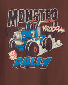 Boys 'Monster Truck Rally' Long-Sleeve Graphic Tee - Brown, image 2 of 3 slides