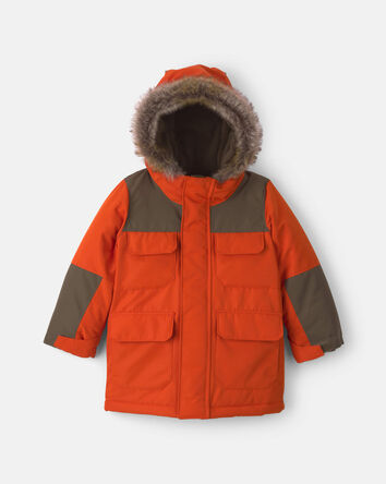 Toddler Boy  Winter Parka- Orange, 
