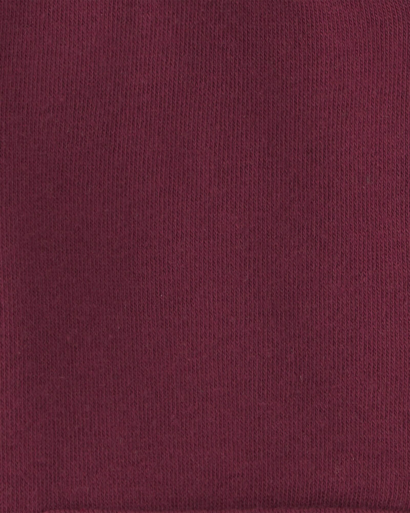 Baby Boy Fleece Zip-Up Hoodie - Burgundy, image 2 of 3 slides