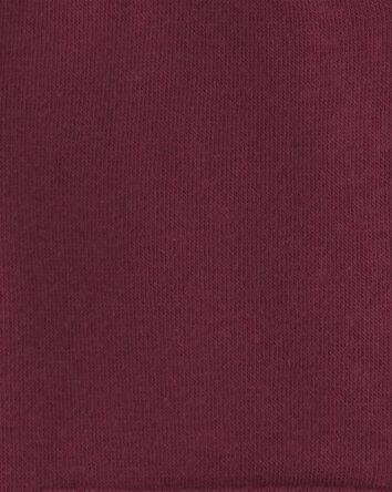 Baby Boy Fleece Zip-Up Hoodie - Burgundy, 