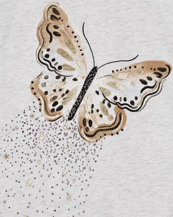 T-shirt à capuchon à imprimé de papillon, 