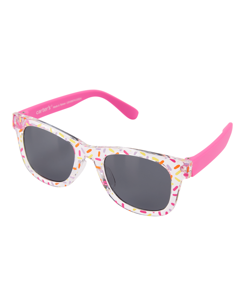 Baby Confetti Print Wayfarer Sunglasses - Pink, image 1 of 1 slides