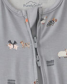 Baby Halloween PurelySoft&trade; 2-Way Zip Sleeper - Grey, image 7 of 9 slides